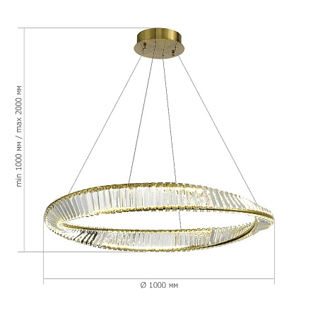 Светильник подвесной ST-Luce Латунь/Прозрачный LED 1*58W 4000K SL6204.321.01 - фото