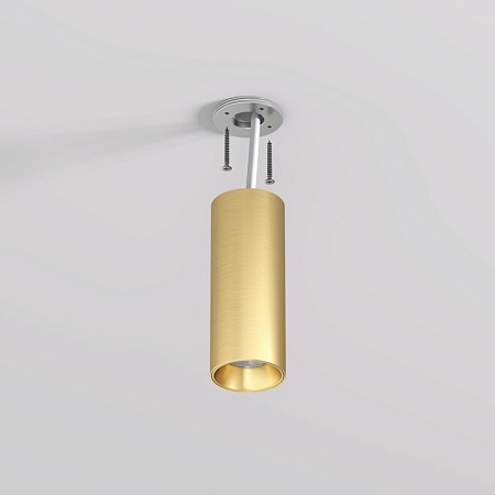 DK2615-SB Накладной светильник SHINE TUBE со светодиодом, D45*H115, IP20, 3000К, 7W, RA?90, сатинированная латунь, алюминий - фото