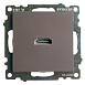 Розетка HDMI 2.1, Type A (механизм), STEKKER GLS00-7118-04, серия Катрин, шоколад - фото