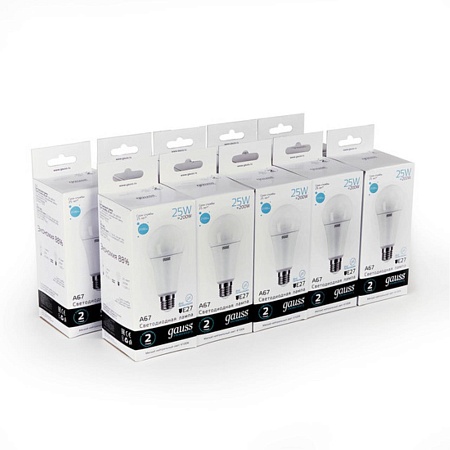 Светодиодная лампа Gauss A67 25W 2100Lm 4100K E27 73225 - фото