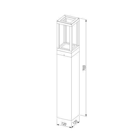 Ландшафтный светодиодный светильник Frame LED IP54 1529 TECHNO LED черный Elektrostandard - фото
