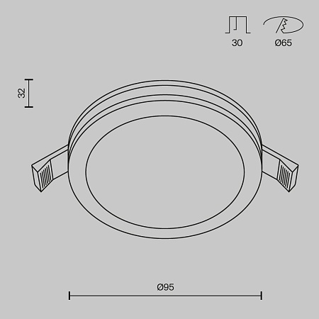 Встраиваемый светильник Technical DL303-L7B4K - фото