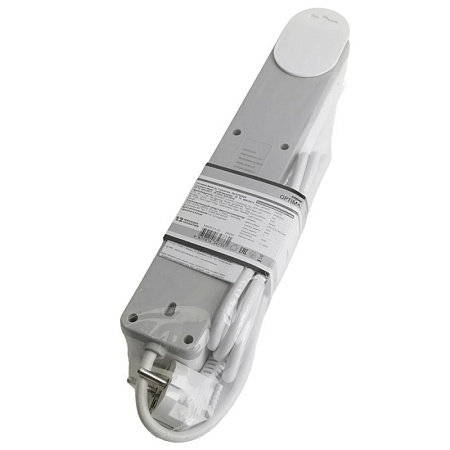 Сетевой фильтр 4-местный с/з STEKKER HM20-41-03 3x1мм2, 3 м, серия Optima, белый - фото