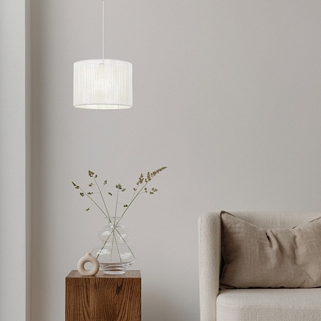 Светильник подвесной белый/белый E27 1*40W SLE6024-503-01 - фото