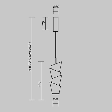 Подвесной светильник Maytoni MOD374PL-L28W3K - фото