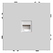 Розетка компьютерная 1-местная RJ-45 (механизм), STEKKER, серия Эмили, RST00-5117-01, белый фарфор, soft touch - фото