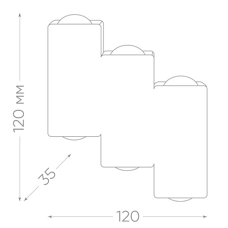 Светильник уличный светодиодный Feron DH110, 6*1W, 600Lm, 4000K, черный - фото