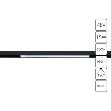 Магнитный трековый светильник Arte Lamp LINEA A4643PL-1BK - фото