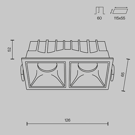 Встраиваемый светильник Technical DL043-02-10W3K-D-SQ-WB - фото