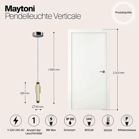 Подвесной светильник Maytoni Verticale MOD308PL-L9CG3K - фото