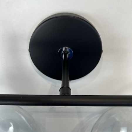 Бра Rh Utilitaire Globe Shade Double Sconce Black Imperiumloft 123272-22 - фото