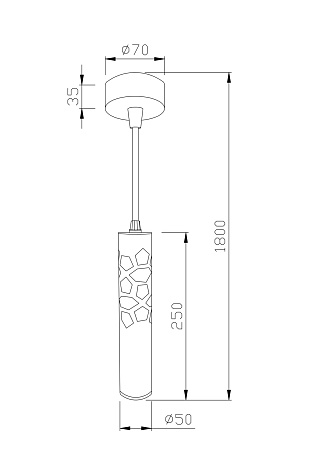 Подвесной светильник Technical P037PL-L11B4K - фото