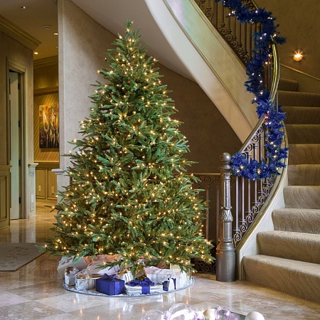 Светодиодная гирлянда Кластер Feron CL09 линейная 10м + 2м 230V 2700К, c питанием от сети, зеленый шнур - фото