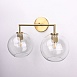 Бра Rh Utilitaire Globe Shade Double Sconce Brass Imperiumloft 123273-22 - фото