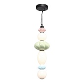 Светильник подвесной ST-Luce черный/розовый, зеленый, синий, опаловый LED 1*24W 3000K SL6134.433.01
