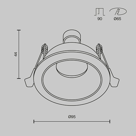 Встраиваемый светильник Technical DL126-GU10-B - фото
