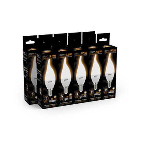 Светодиодная лампа Gauss Свеча на ветру 9,5W 890Lm 3000K E14 104101110 - фото