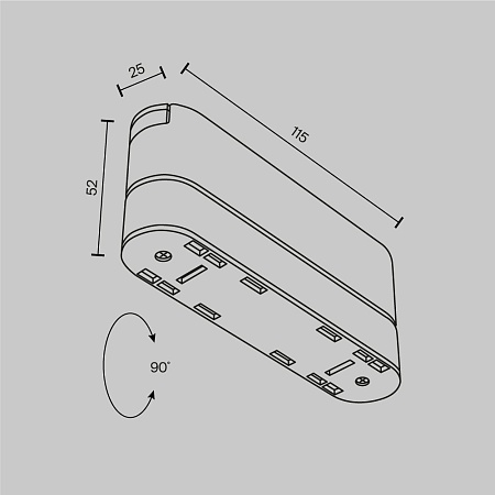 Трековый светильник Technical Accessories for tracks Radity TRA084FC-11SW - фото