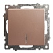 Выключатель 1-клавишный c индикатором (механизм) STEKKER GLS10-7101-02, 250В, 10А, серия Катрин, шампань - фото