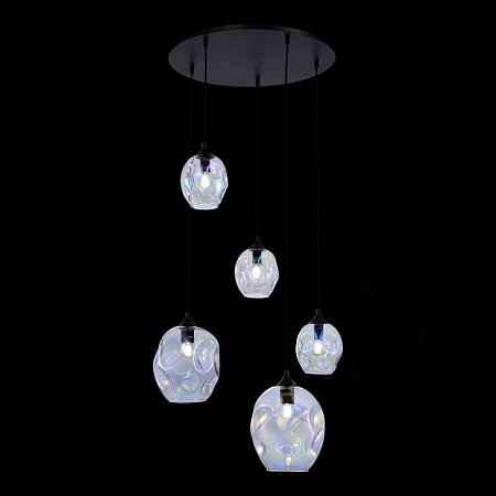 Люстра подвесная ST-Luce Черный/Радужный E14/E27 3+2*40W SL1188.403.05 - фото