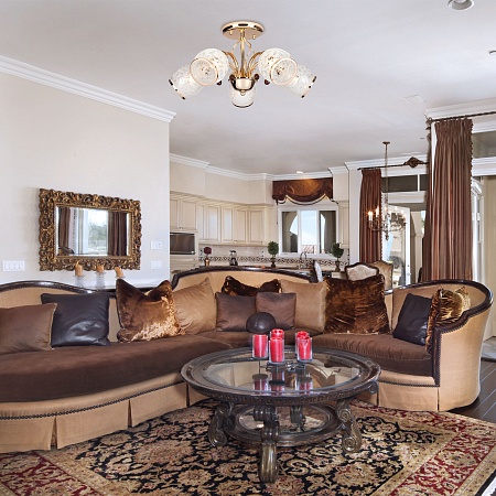 Потолочный светильник Eurosvet 30026/5 золото - фото