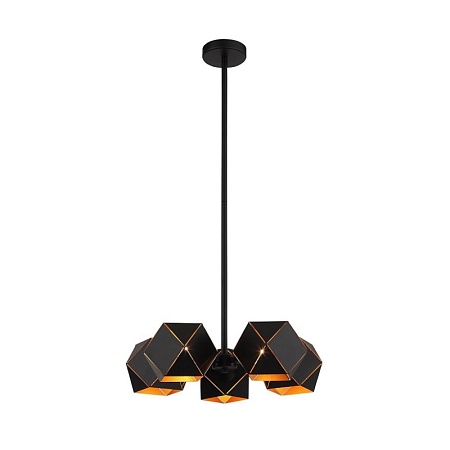 Люстра потолочная ST-Luce Черный/Черный, Золото E14 5*40W SL258.402.05 - фото