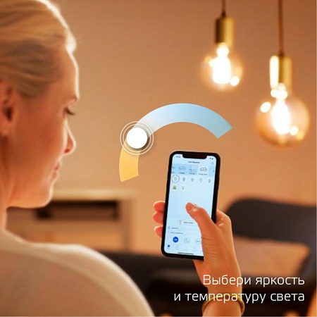 Светодиодная лампа Gauss SMART HOME ST64 6,5W 720Lm 2000-5500K E27 1310112 - фото