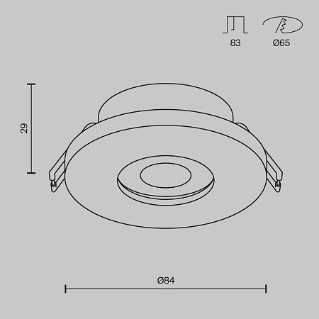 Встраиваемый светильник Technical DL083-01-GU10-RD-B - фото