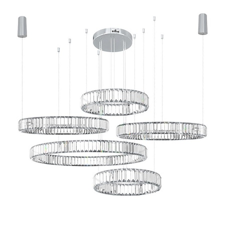 10135/5 Chrome Подвесной светильник LOFT IT Crystal ring - фото