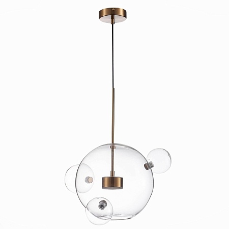 Светильник подвесной ST-Luce Латунь/Прозрачный LED 1*14W 3000K SL1133.203.01 - фото