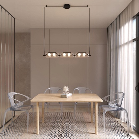 Подвесной светильник Arte lamp GENEVA A2341SP-6BK - фото