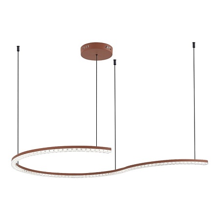 Светильник подвесной ST-Luce терракотовый/прозрачный LED 1*65W 4000K SL1018.603.01 - фото