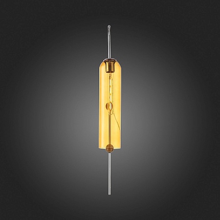 Светильник настенный ST-Luce Хром/Янтарный E27 1*60W SL1145.191.01 - фото
