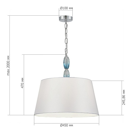 Светильник подвесной ST-Luce Хром, Голубой/Белый E27 3*40W SL1759.103.03 - фото