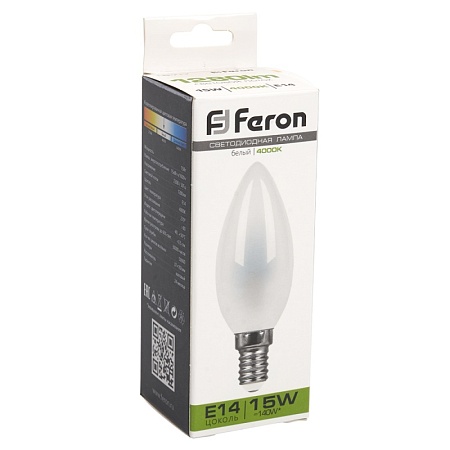 Лампа светодиодная Feron LB-717 Свеча E14 15W 230V 4000K - фото