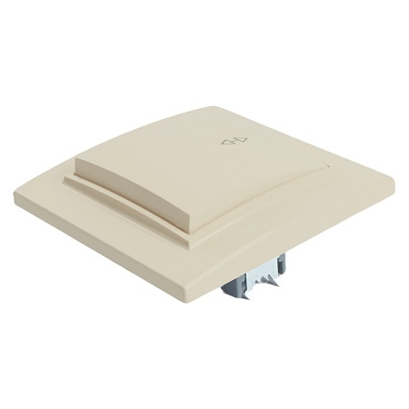 Переключатель 1-клавишный STEKKER  PSW10-9005-02, 250В, 10А, серия Эрна, слоновая кость - фото