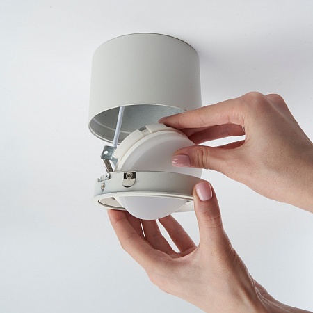 Светильник потолочный Feron HL361 12W, 230V, GX53, белый - фото