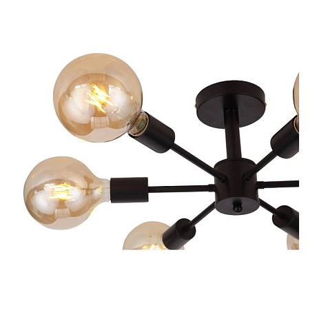 Светильник потолочный Черный E27 6*60W SL419.402.06 - фото