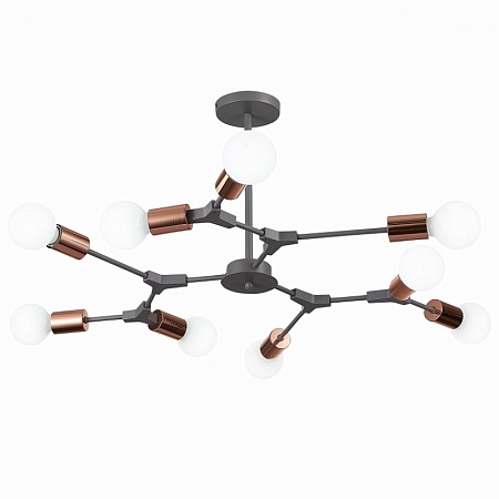 Светильник потолочный Серый, Розовое золото E27 9*60W SLE106403-09 - фото