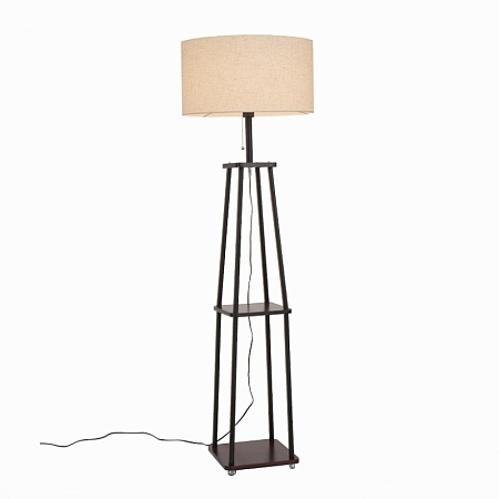 Торшер ST-Luce Черный, Коричневый/Бежевый E27 1*40W (из 2-х коробок) SLE302.405.01 - фото