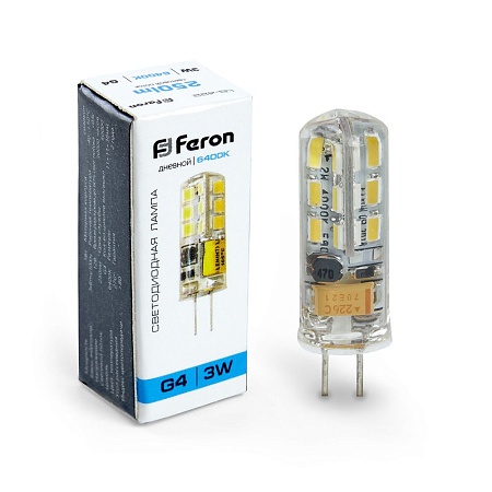 Лампа светодиодная Feron LB-422 G4 3W 12V 6400K - фото