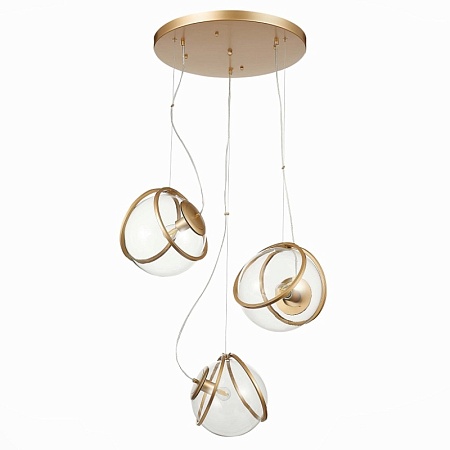 Светильник подвесной ST-Luce Латунь/Латунь, Прозрачный E27 3*40W SL1181.313.03 - фото