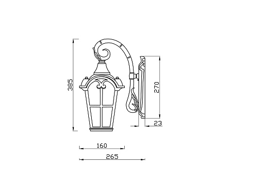 Настенный светильник (бра) Outdoor Albion O413WL-01GB - фото
