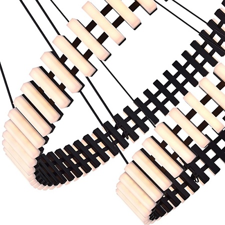 Люстра подвесная ST-Luce Черный/Белый LED 1*65W 3000K SL6203.403.65 - фото