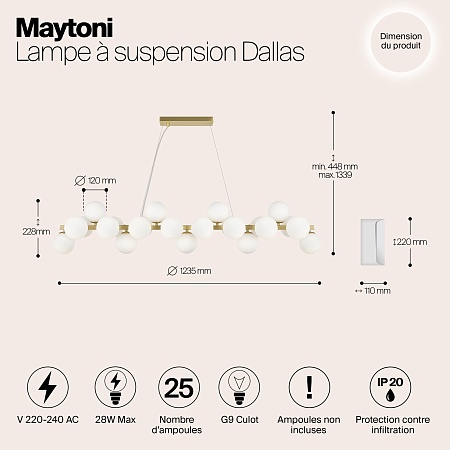 Подвесной светильник Maytoni MOD547PL-25BS - фото