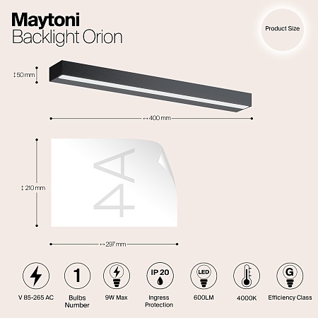 Подсветка Maytoni MIR011WL-L9B4K - фото