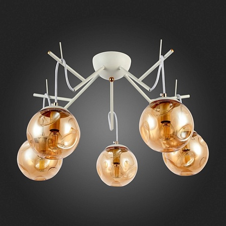 Светильник потолочный Белый/Янтарный E14 5*40W SLE110202-05 - фото