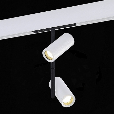 Магнитный трековый светильник Белый LED 1*16W 4000K 1 200Lm Ra>90 36° IP20 D45xH240 48V ST808.546.16 - фото