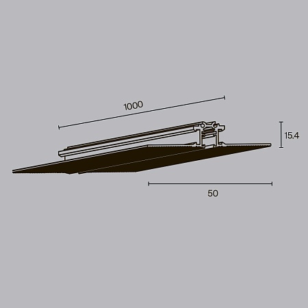Шинопровод встраиваемый под шпаклевку 1 м Technical TRX184-131B - фото