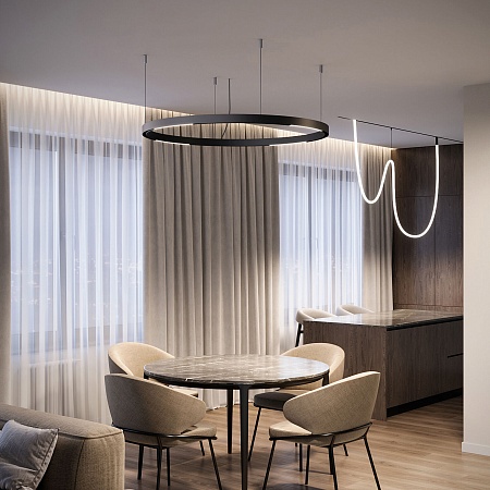 Slim Magnetic Трековый светильник для радиусного шинопровода 16W 4200K Planar чёрный Ø 1200мм 85182/01 Elektrostandard - фото